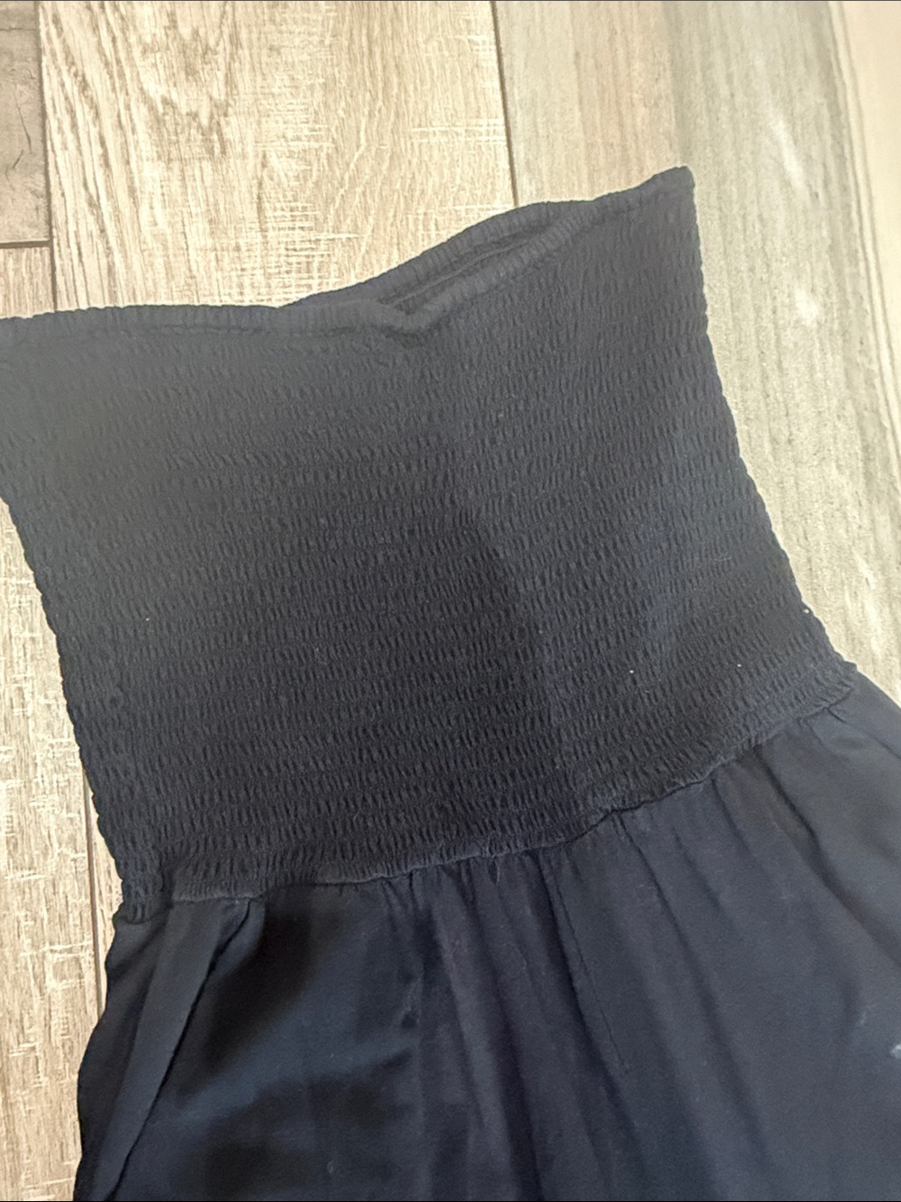 bobi Black Strapless Wide-Leg Jumpsuit - Picture 3 of 4